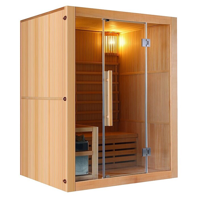 Sanotechnik Massivholzsauna Riga (L x B x H: 120 x 150 x 190 cm, 4,6 kW) | BAUHAUS