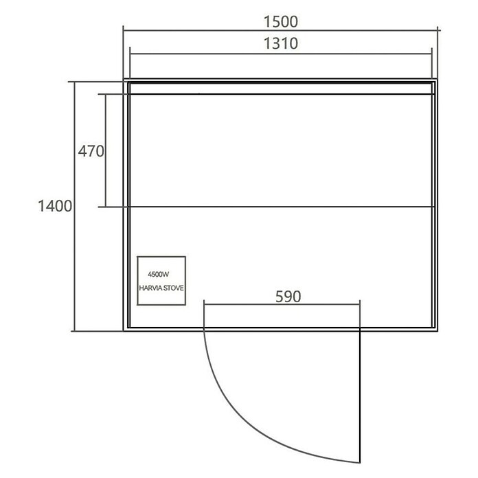 Sanotechnik Massivholzsauna Riga (L x B x H: 120 x 150 x 190 cm, 4,6 kW) | BAUHAUS
