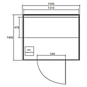 Sanotechnik Massivholzsauna Riga (L x B x H: 120 x 150 x 190 cm, 4,6 kW) | BAUHAUS