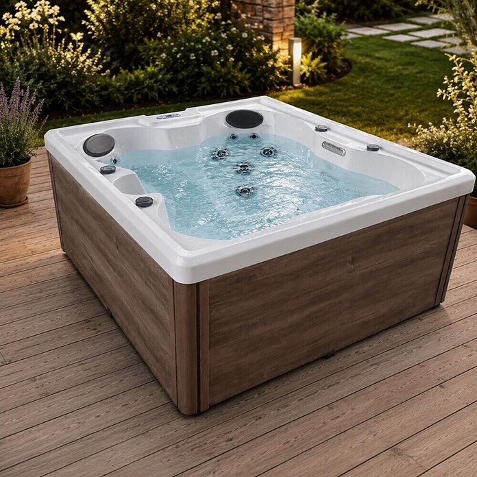 Sanotechnik Whirlpool Palermo (L x B x H: 180 x 160 x 76 cm, Max. Personenzahl: 4, Sterling Silver) | BAUHAUS