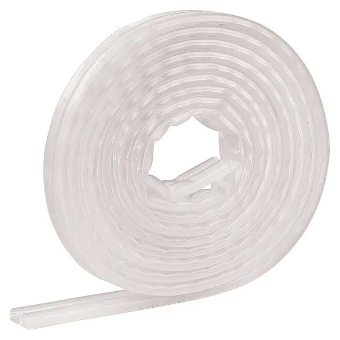 KÄLTESTOPP Profildichtung Thermoplast-Profildichtung - Transparent, Spaltenbreiten 1 - 7 mm - Gerollter transparenter Silikondichtungsstreifen.