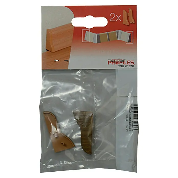Profiles and more Endkappe SU18/FU18 - Eiche Dunkelbraun, 2 Stk. - Eine Packung mit zwei Profilen für Holz- oder Laminatböden, um einen sauberen Abschluss an Wänden oder Übergängen zu schaffen.