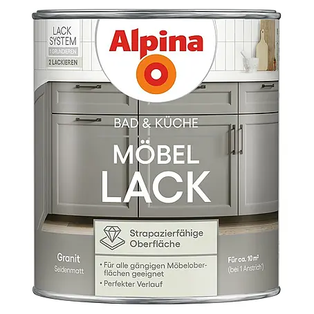 Alpina  Buntlack Möbellack für Bad & Küche