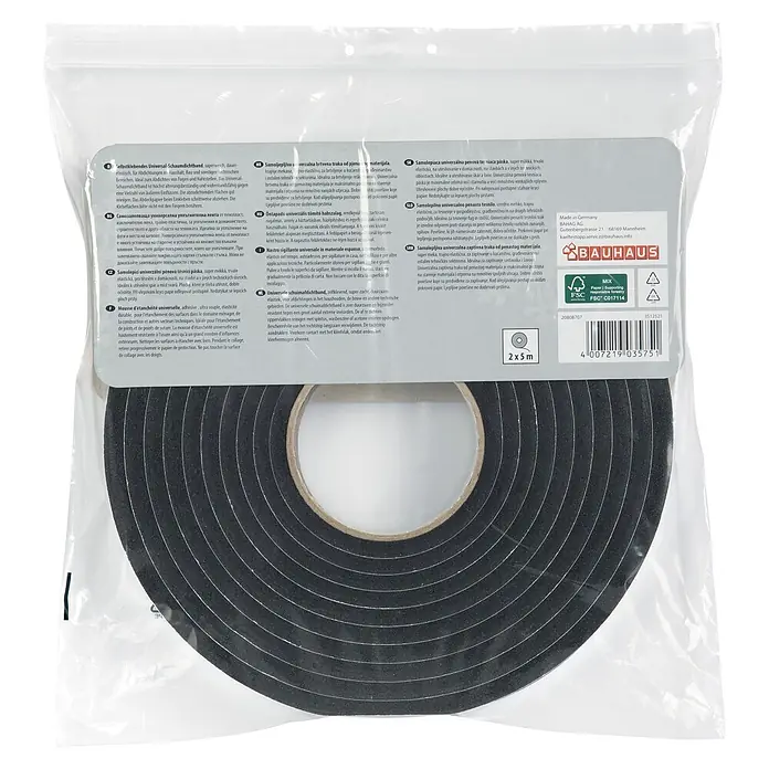 KÄLTESTOPP Schaumstoffdichtung - Anthrazit, 10 m x 15 mm x 9 mm, Spaltenbreiten 1 - 8,5 mm - Rolle schwarzes, selbstklebendes Schaumdichtband, universell einsetzbar zum Abdichten von Fugen.
