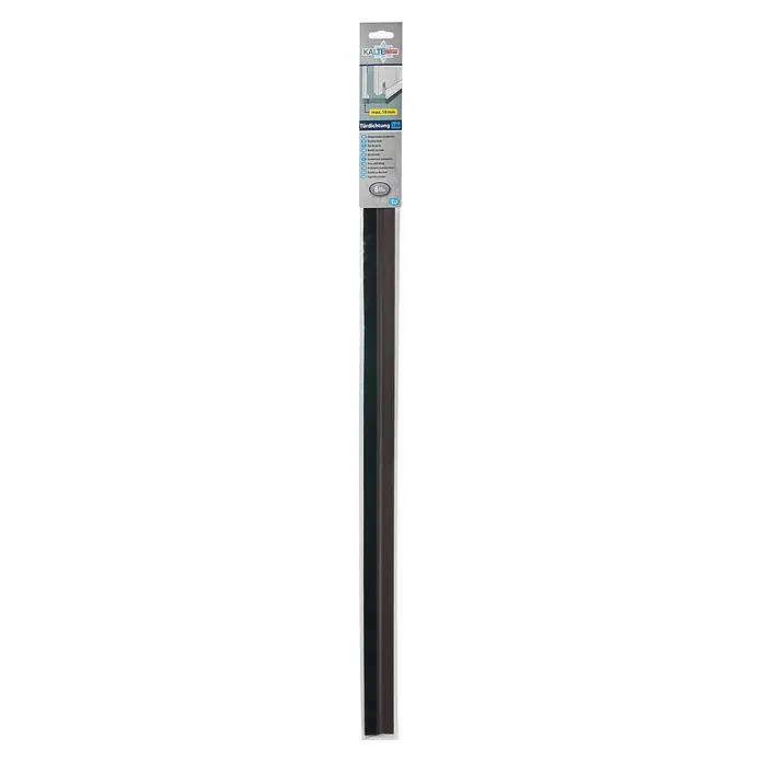 KÄLTESTOPP Türbodendichtung Standard - Braun, 1 m, Geeignet für: Zimmertüren - KÄLTESTOPP Türdichtung, grau/schwarz, für Spalten bis 18mm, 1m lang.