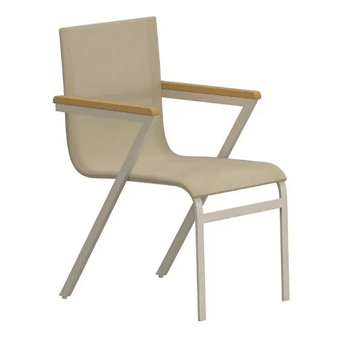 Ebuy24 Gartenstuhl New Mexico 6er-Set - 6 Stk., Aluminium, Beige, B x T x H: 56 x 60 x 91 cm
