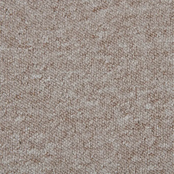 Bricoflor Teppichfliese - Breite: 50 cm, Schlinge, Polypropylen, beige - Nahaufnahme einer neutralfarbenen Schlingenteppich-Textur.