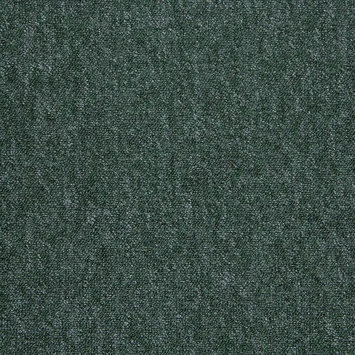 Bricoflor Teppichfliese - Breite: 50 cm, Schlinge, Polypropylen, grün - Strukturierter dunkelgrüner melierter Teppich, ideal als Bodenbelag.