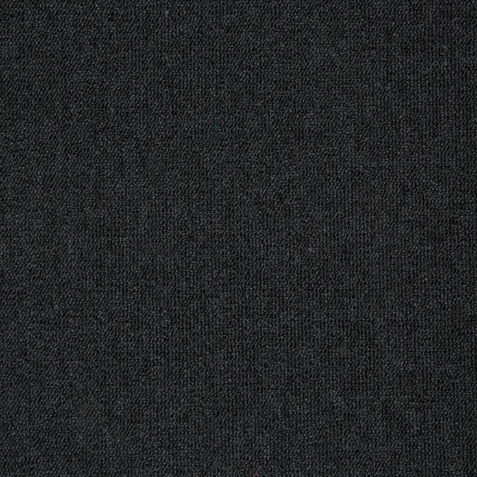 Bricoflor Teppichfliese - Breite: 50 cm, Schlinge, Polypropylen, schwarz - Dunkelgrauer Schlingenflor-Teppich.