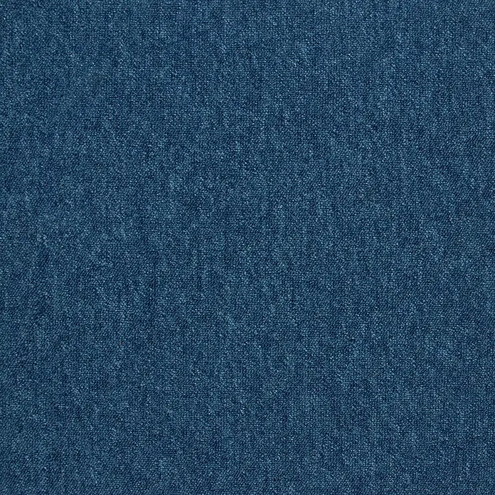 Bricoflor Teppichfliese - Breite: 50 cm, Schlinge, Polypropylen, blau - Blauer Jeansstoff Textur.