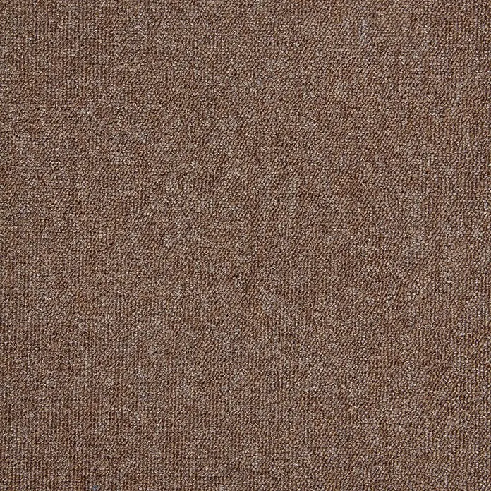 Bricoflor Teppichfliese - Breite: 50 cm, Schlinge, Polypropylen, braun - Texturierter brauner Teppich mit gemischten Naturfasertönen.
