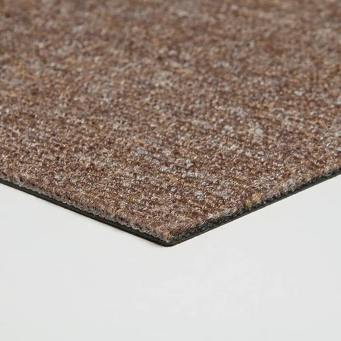 Bricoflor Teppichfliese - Breite: 50 cm, Schlinge, Polypropylen, braun - Braune, strapazierfähige Eingangsmatte mit strukturierter, grober Faser und dunkler Gummirückseite.