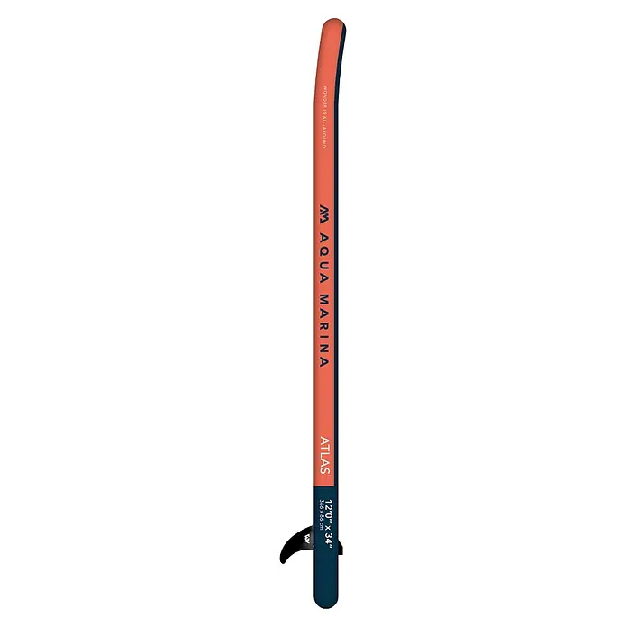 Aqua Marina SUP-Board-Set Atlas - L x B x H: 366 x 86 x 15 cm, Tragkraft: 180 kg, Orange - Orange-dunkelblaues Aqua Marina Atlas 12'0" SUP mit schwarzer Finne.