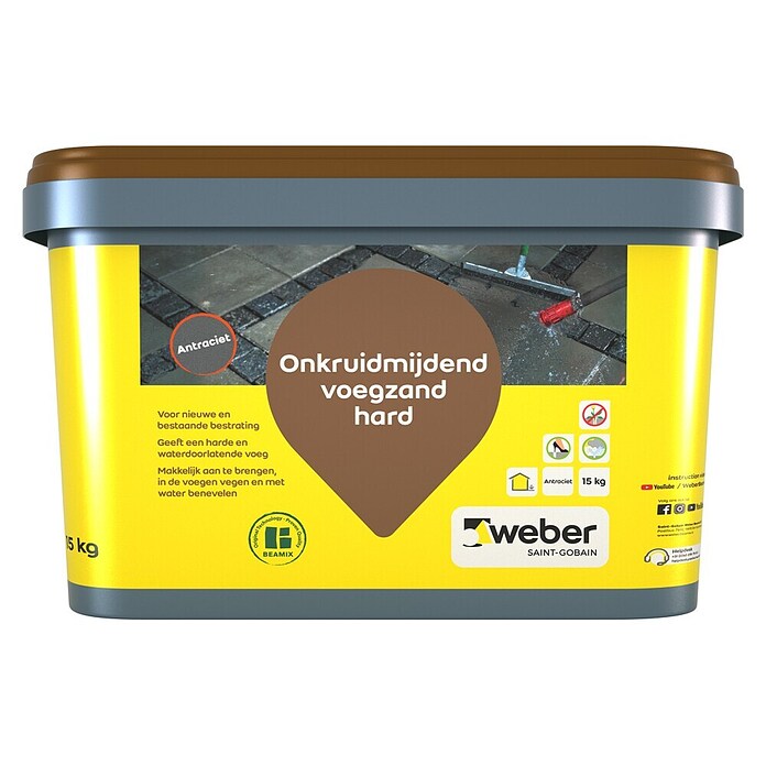 SG Weber Beamix Voegzand onkruidmijdend (Antraciet, Voegbreedte: 30 mm, 20 kg) | BAUHAUS
