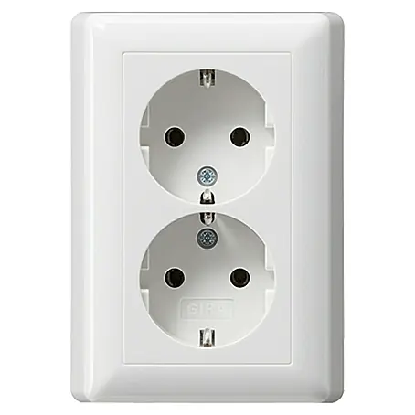 Gira System 55 Doppelsteckdose 078003