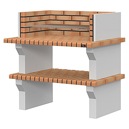 Collippo Viana Barbacoa de obra (An x Pr x Al: 117,5 x 80 x 116 cm, Superficie parrilla: 89 x 50 cm)