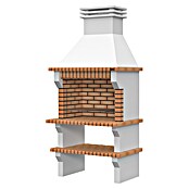 Barbacoa con chimenea Luso (Superficie parrilla: 89 x 50 cm, Hormigón)