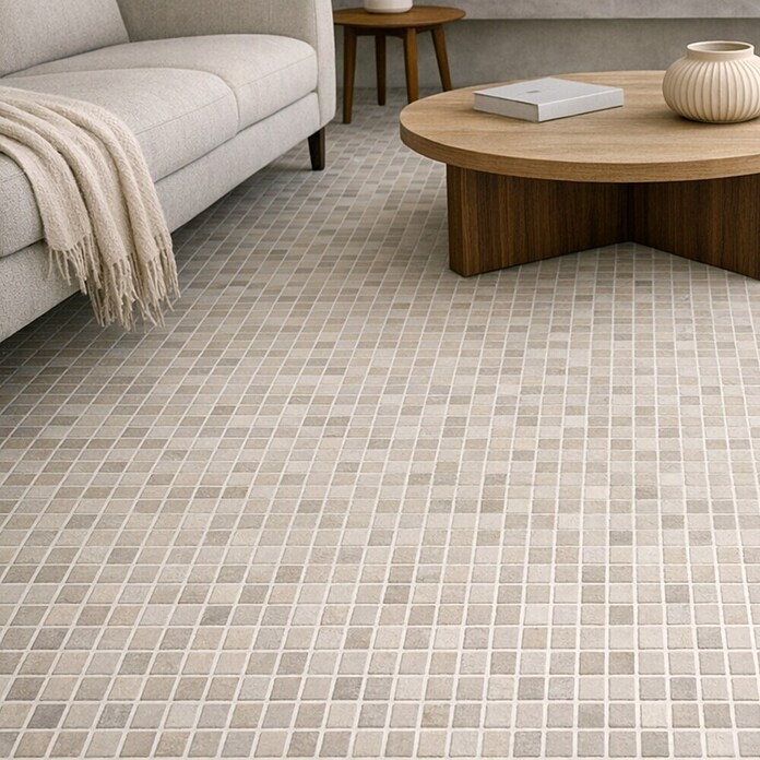 Mosaikfliese Quadrat Uni MOS 32/13R (30,5 x 30,5 cm, Beige, Matt)