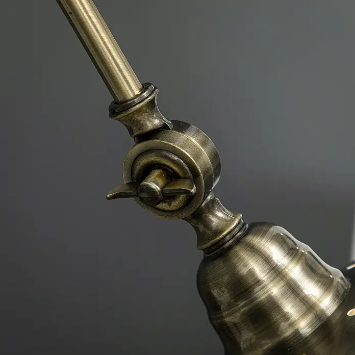 Homcom Stehleuchte - 40 W, Höhe: 152 cm, Bronze, Bronze - Verstellbares Lampengelenk aus antikem Messing mit Stange und Flügelmutter.