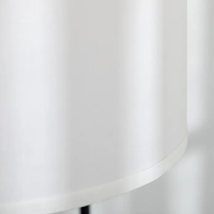 Homcom Stehleuchte - 40 W, Höhe: 163,5 cm, Schwarz, Weiß, E27 - Weißer Stofflampenschirm mit feiner Webstruktur.
