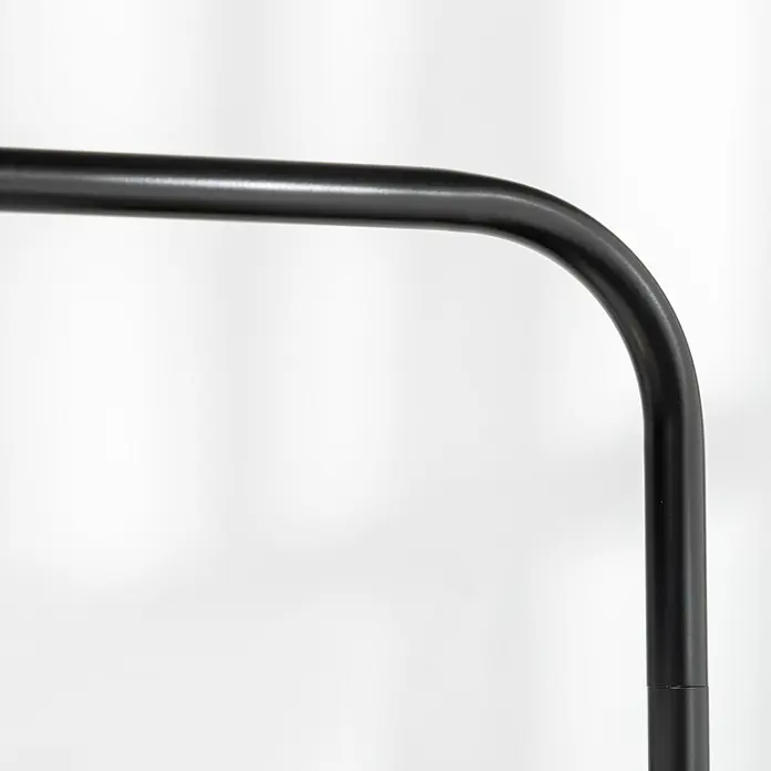 Homcom Stehleuchte - 40 W, Höhe: 163,5 cm, Schwarz, Weiß, E27 - Schwarzes Metallrohr, im rechten Winkel gebogen.