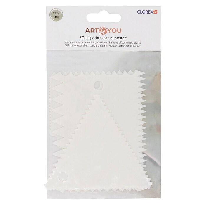Glorex Effektspachtel Set (19,5 x 11,6 x 0,4 cm, Weiß) | BAUHAUS