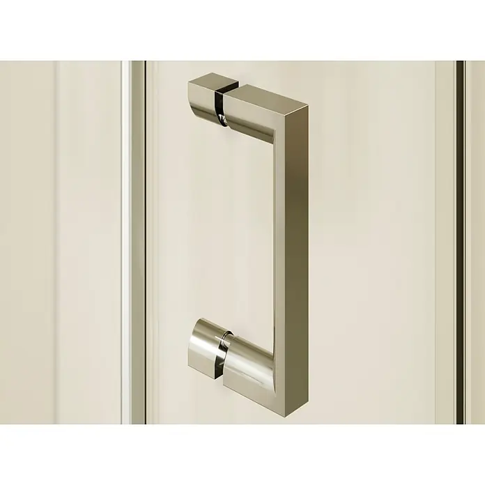 i-flair Eckdusche DK77C70x110 - Beschichtet, Silber, Stärke: 6 mm - Polierter Chrom-Duschgriff in U-Form mit Vierkantstangen.