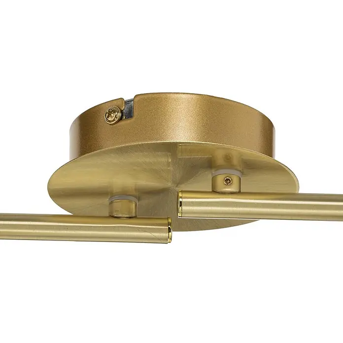 Lindby Deckenleuchte Elaina - messing / gold, E14 - Gebürstete Messing-Deckenleuchtenbasis mit mehreren Armen.