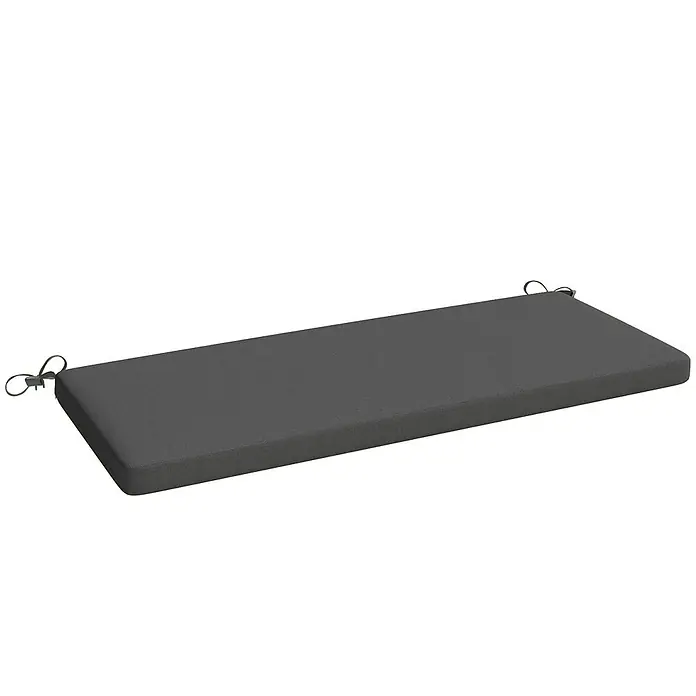 Outsunny Bankauflage - Gartenbank, 1 Stk., L x B x H: 110 x 46 x 6,5 cm, Polyester, Schwamm, Dunkelgrau - Dunkelgraues Bankkissen aus strukturiertem Stoff mit Bindebändern an beiden Enden.