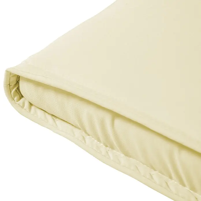 Outsunny Liegenauflage - Gartenliege, 1 Stk., L x B x H: 198 x 53 x 5 cm, Polyester, Baumwollfaser, Cremeweiß - Helle, beigefarbene Stoffkissenhülle mit Faltenkante und sichtbaren Nähten.