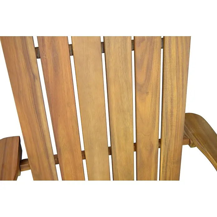 Prestige Home Living Outdoor Gartenstuhl Adirondack -  - Rückenlehne aus Holz mit vertikalen Latten, zeigt natürliche Holzmaserung.