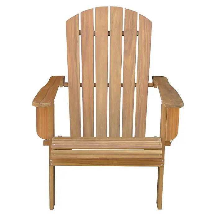 Prestige Home Living Outdoor Gartenstuhl Adirondack -  - Hellbrauner Holz-Adirondack-Stuhl für den Außenbereich.