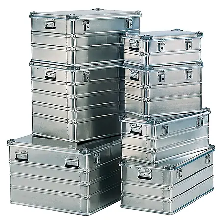 Munk  Aufbewahrungskiste Aluminium-Transportkiste stapelbar 902x495x379mm 140l