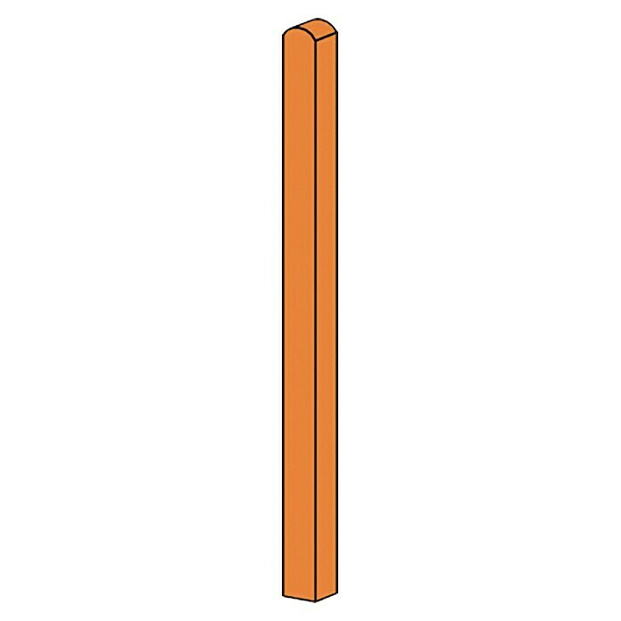 Holzpfosten RegensburgHöhe: 190 cm, Kiefer, Kieferfarbe Front View