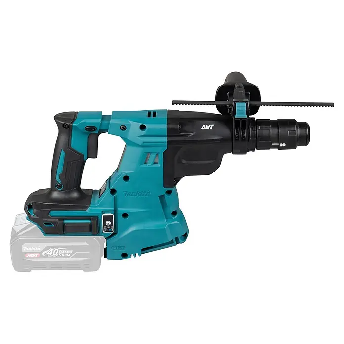 Makita XGT 40V max. Akku-Kombihammer HR012GZ - 40 V, Ohne Akku, 3,3 J - Türkis-schwarzer Makita Akku-Bohrhammer mit 40V XGT Akku und AVT.
