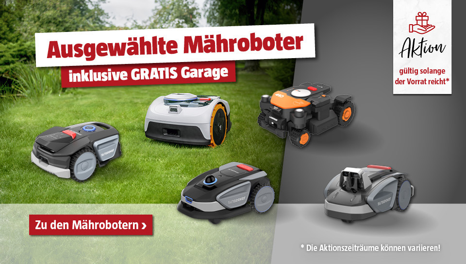 Aktion Mähroboter mit gratis Garage