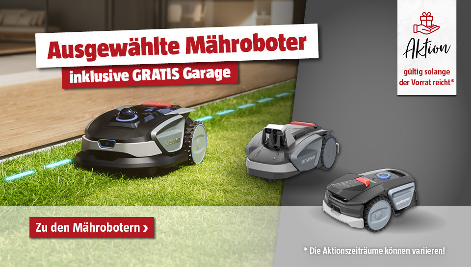 Aktion Mähroboter mit gratis Garage