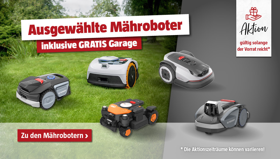 Aktion Mähroboter mit gratis Garage