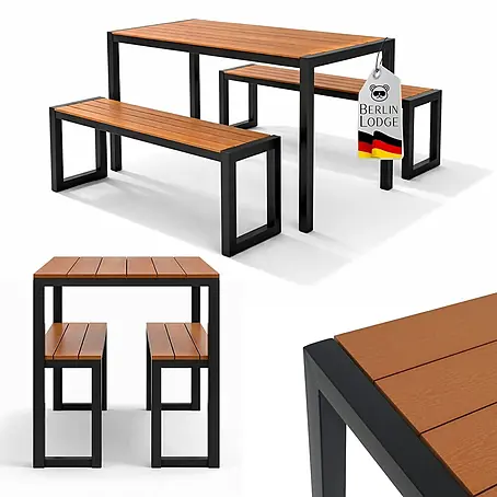 Berlinlodge  Gartentisch-Set Bierzeltgarnitur MALLORCA
