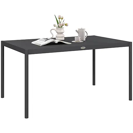 Outsunny  Gartentisch im Lamellendesign