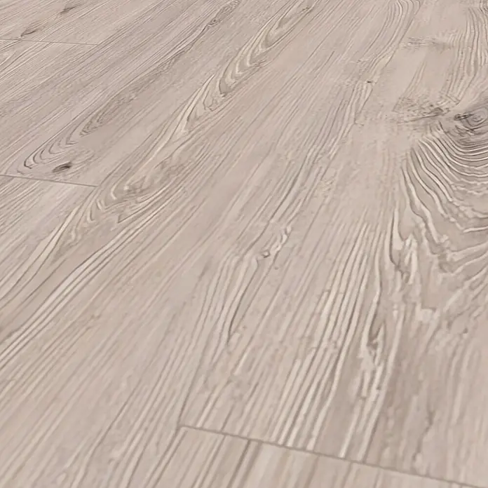 Krono Original Laminat Clever Long Silent Eco - Aged Montanara Oak, Landhausdiele, 2.003 x 245 x 7 mm - Heller Holzboden mit ausgeprägter, fließender Maserung.