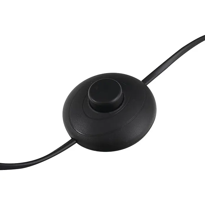 Homcom Stehleuchte - 40 W, Schwarz, Weiß, E27 - Schwarzer Kunststoff-Fußschalter mit integriertem Kabel.