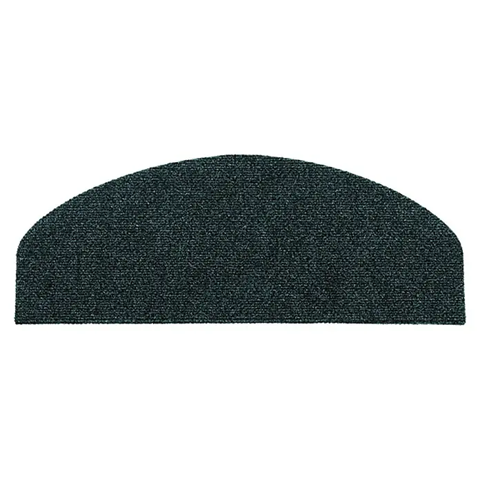Astra Stufenmatte As - 28 x 65 cm, Anthrazit - Graue, halbmondförmige Teppichstufe für Treppen, die Rutschfestigkeit und Komfort bietet, um Stürze zu vermeiden und das Erscheinungsbild zu verbessern.