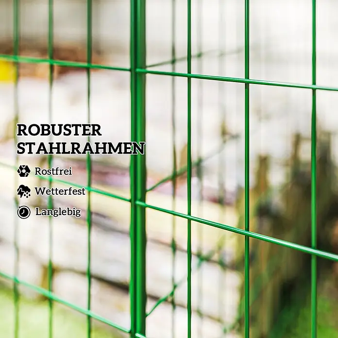 Outsunny Komposter - 1.680 l - Grünes Metallgitter mit robustem Stahlrahmen, rostfrei, wetterfest und langlebig.