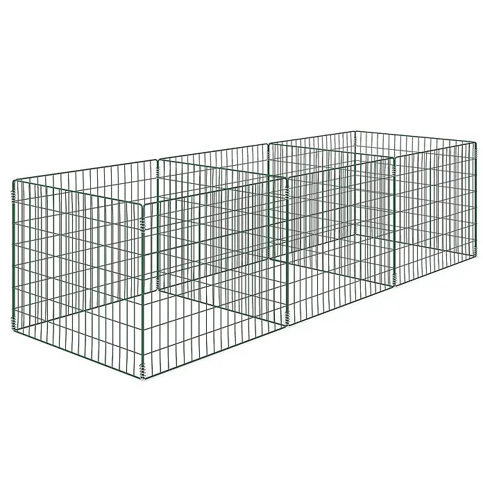 Outsunny Komposter - 1.680 l - Grüner Drahtgeflecht-Tierlaufstall, modular und rechteckig als Tiergehege erweitert.