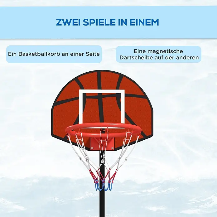 Sportnow Basketballkorb - Stahl, Braun, Schwarz