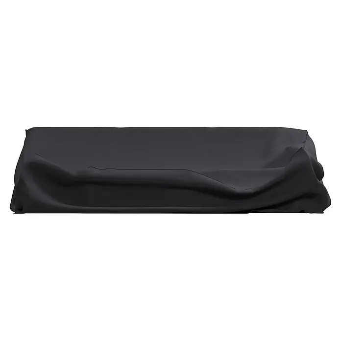 Sunfun Lounge-Set Schutzhülle - L x B x H: 270 x 300 x 85 cm, Kunststoff - Dunkelgraue, texturierte Stoffabdeckung über Möbel drapiert.