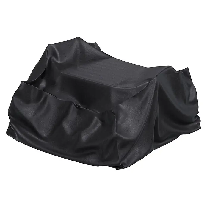 Sunfun Balkon-Set-Schutzhülle - Ø x H: 160 x 85 cm - Schwarze Stoffabdeckung mit Falten.