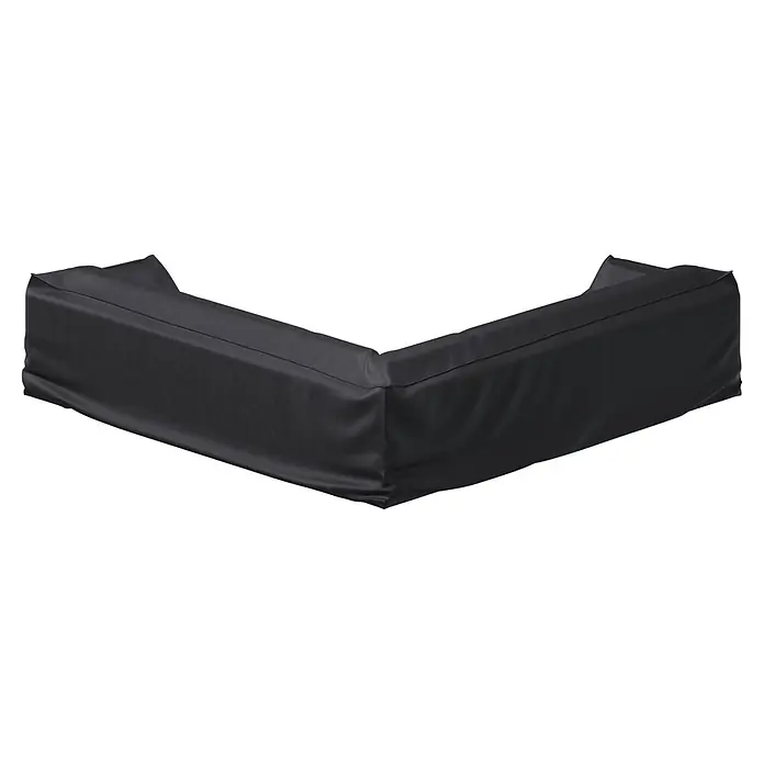 Sunfun Lounge-Set Schutzhülle - L x B x H: 320 x 100 x 85 cm, Kunststoff - Schwarze V-förmige, glatte Stoff-Eckabdeckung oder -Verkleidung.