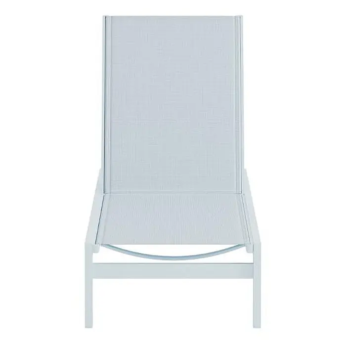 Ebuy24 Gartenliege Copacabana 2er-Set - Hellblau, Textil - Hellblaue Outdoor-Liege mit Metallgestell und gewebtem Stoff.